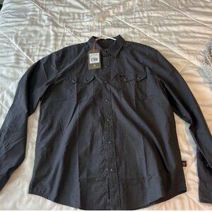 Howler Brothers Crosscut Snapshirt, Color-Midnight Chambray, Size-Medium